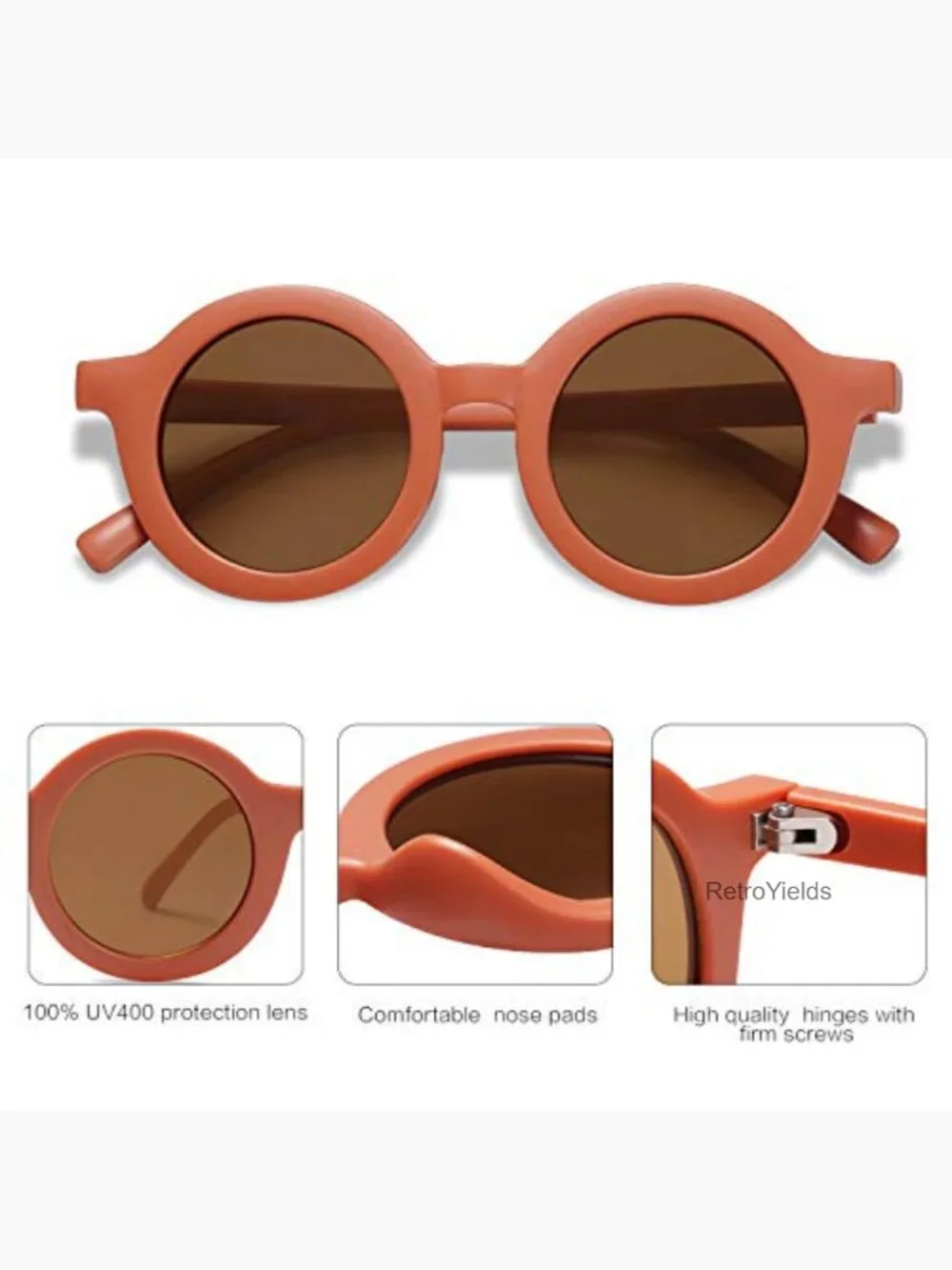 Cute Round Polarized Sunglasses for Kids UV400 Protection